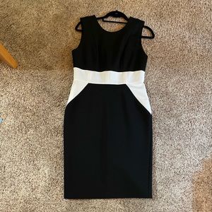 Kimora Lee Simmons midi black and white midi dress 10